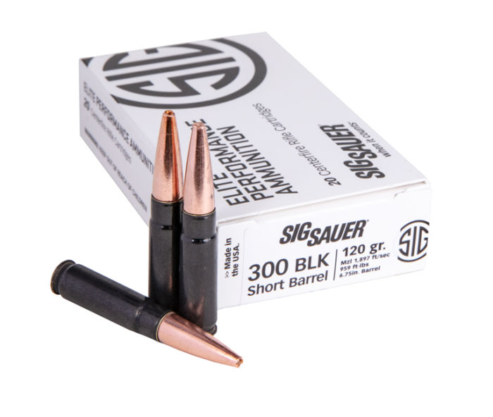 box of 20 120gr supersonic 300BLK SBR Elite Copper Duty Ammunition