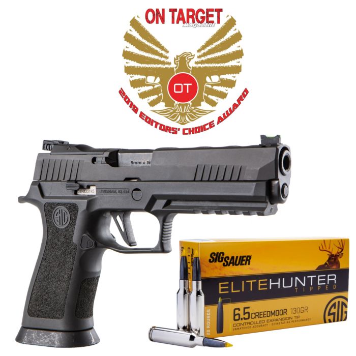 SIG SAUER P320 XFIVE LEGION, SIG SAUER Elite Hunter Ammunition and Editors Choice Award