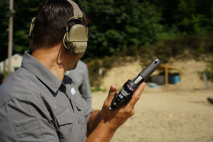 SIG SAUER Academy student participates in the Pistol Mounted Optics course