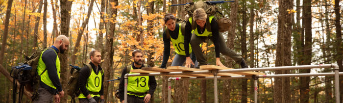 SIG Academy students participating in SIG Academy's Task Force SIG team-building course