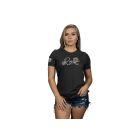 ROSE NINE LINE WOMENS T-SHIRT SHORT SLEEVE - DARK GRAY