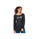 ROSE NINE LINE WOMENS T-SHIRT LONG SLEEVE - DARK GRAY