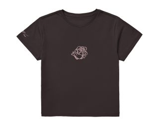 ROSE MARK WOMEN'S CROPPED T-SHIRT - BLACK