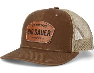 SIG LEATHER NH PATCH HAT - KHAKI BROWN