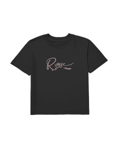 ROSE WOMEN'S BOXY T-SHIRT - BLACK