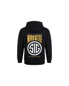 SIG SAUER NEVER SETTLE HOODIE - BLACK