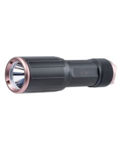 Explore the Sig Sauer FOXTROT-EDC COMPACT ROSE EDITION flashlight, where style meets function in this captivating image. This compact tactical flashlight seamlessly integrates the precision engineering of Sig Sauer with the refined aesthetics of the rose