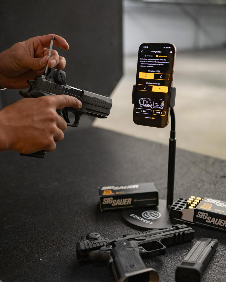 How to zero your pistol red dot sight using the SIG CONNECT app.